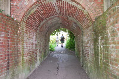 Tunnel under the disused railway. 